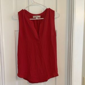 LOFT Sleeveless Red Blouse